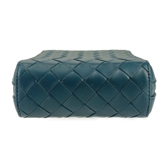 BOTTEGA VENETA Blue Leather Intrecciato Shoulder Bag - Picture 4 of 9